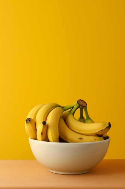 Delicious bananas in studio