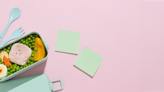 delicious bento box composition