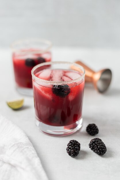 Delicious blackberry drinks