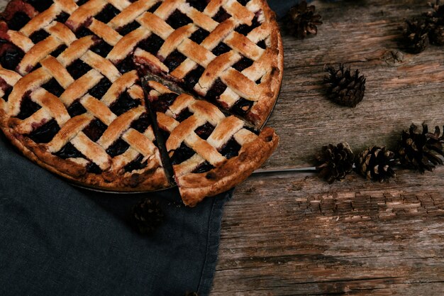 Delicious, blueberry pie