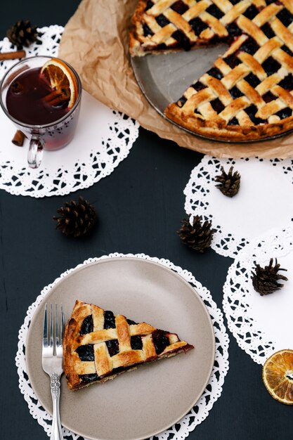 Delicious, blueberry pie