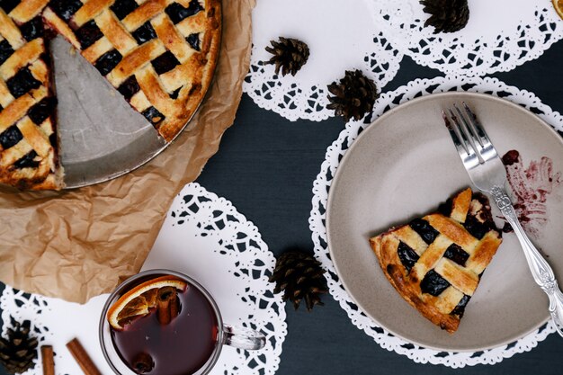 Delicious, blueberry pie