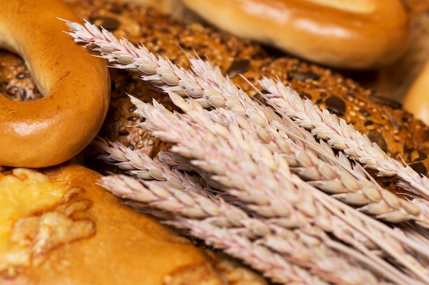 Foto gratuita delizioso pane fatto con buon grano