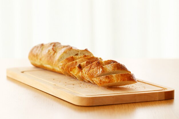 Delicious bread on the table