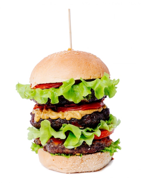Бесплатное фото Вкусный гамбургер