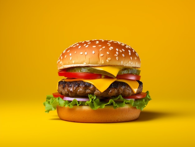 Foto gratuita hamburger deliziosi in studio