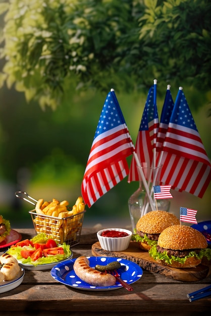 Delicious burgers for the us labor day
