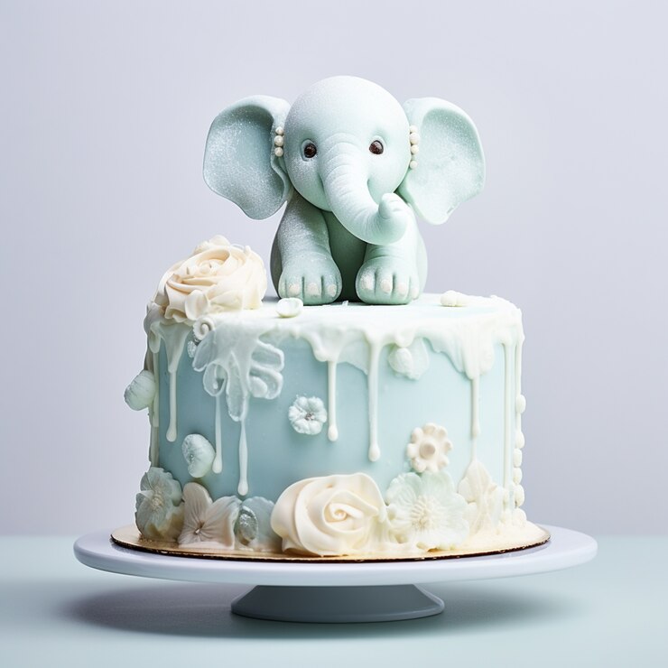 Free Photo delicious cake with cute character