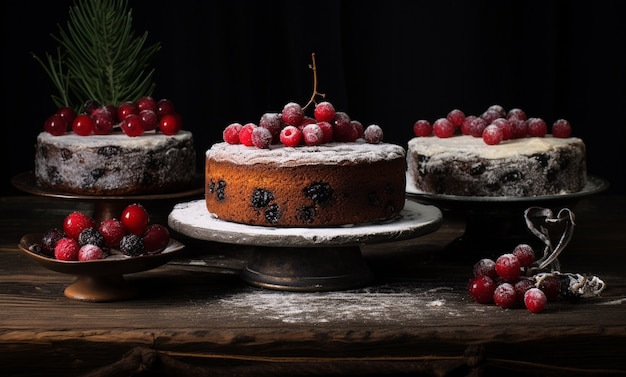 Free photo delicious cake with fruits