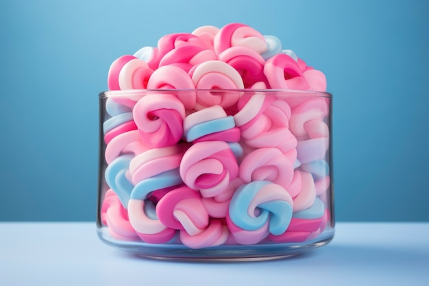 Delicious candy in bowl