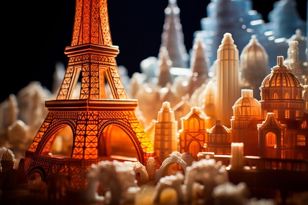 Delicious candy shaped like buildings