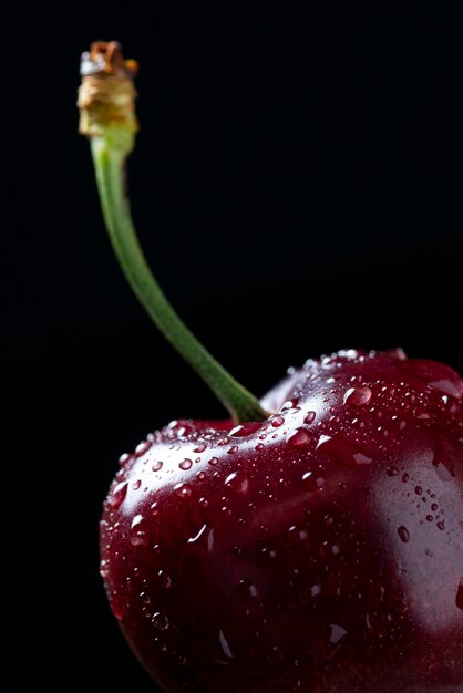 Delicious cherry with dark background