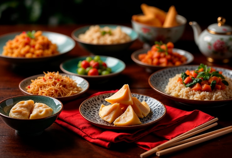 無料Photo 美味しい中国料理の静物