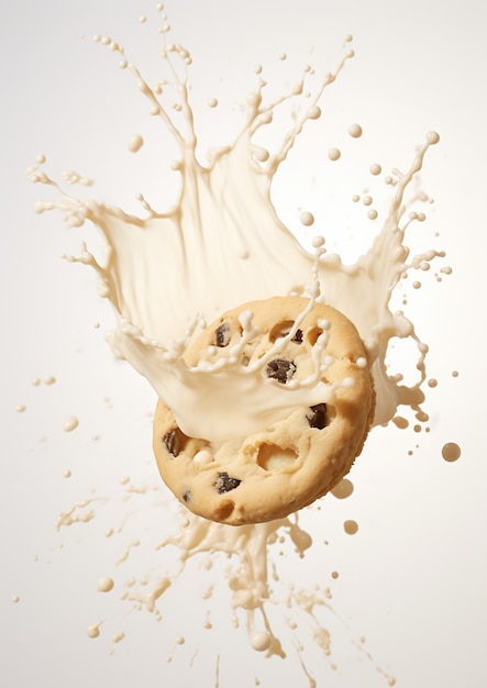 Free photo delicious chocolate chip cookie