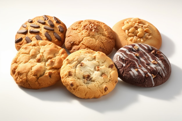 Free photo delicious chocolate cookies arrangement