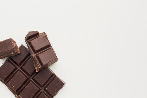 Вкусный шоколад в плоском стиле