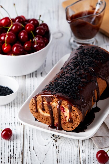 Delicious chocolate roll arrangement