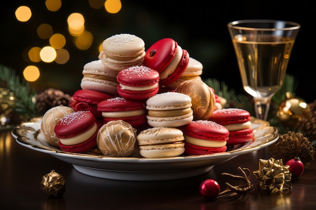 Free photo delicious christmas finger food arrangement