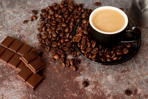 Delicious coffee and chocolate bars