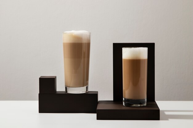 Delicious coffee glasses arrangement