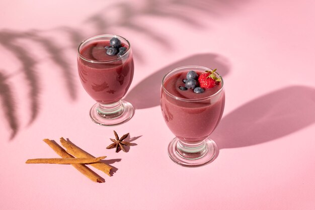 Delicious colada morada composition