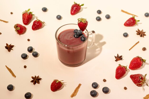 Delicious colada morada composition