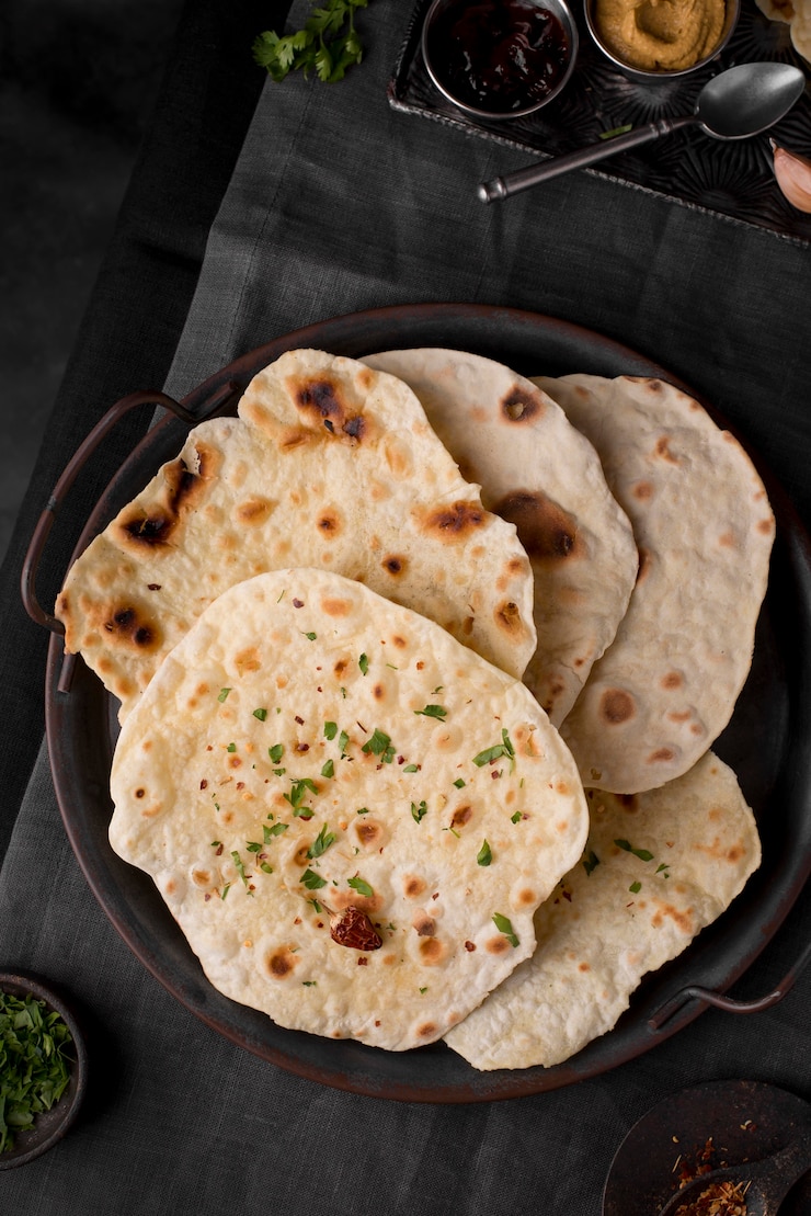 Free Photo delicious composition of nutritious roti