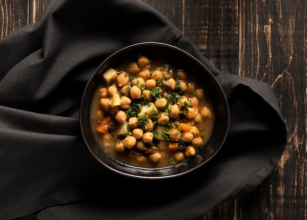 Delicious cooked beans in a bowl