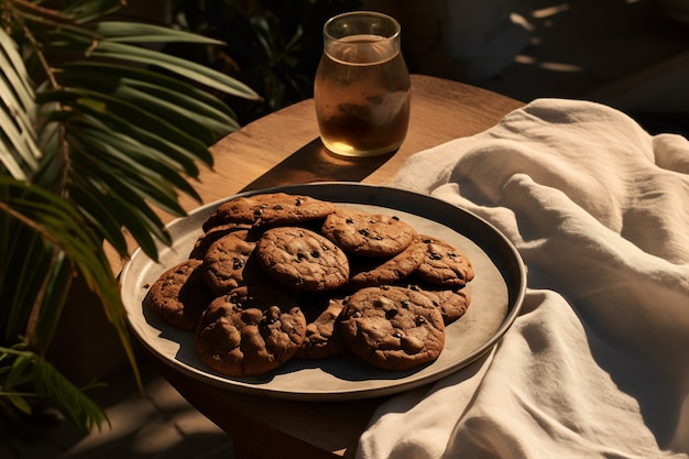 Foto gratuita deliziosa disposizione dei biscotti