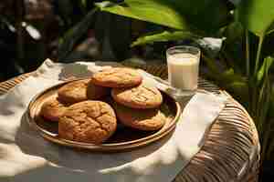 Foto gratuita deliziosa disposizione dei biscotti