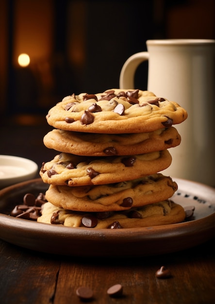 Free photo delicious cookies arrangement