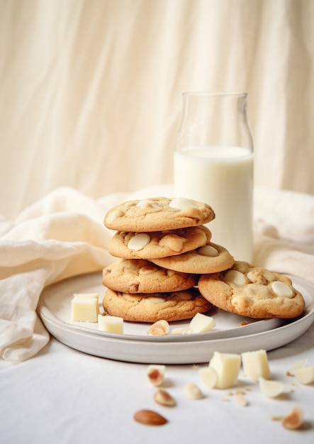 Foto gratuita deliziosa disposizione dei biscotti