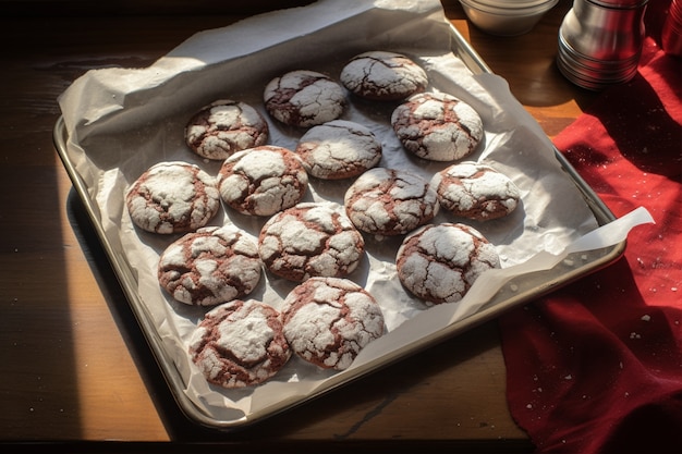 Foto gratuita deliziosa disposizione dei biscotti