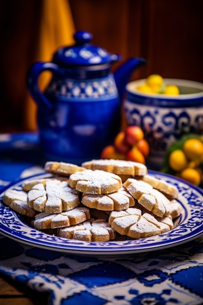 Foto gratuita deliziosa disposizione dei biscotti