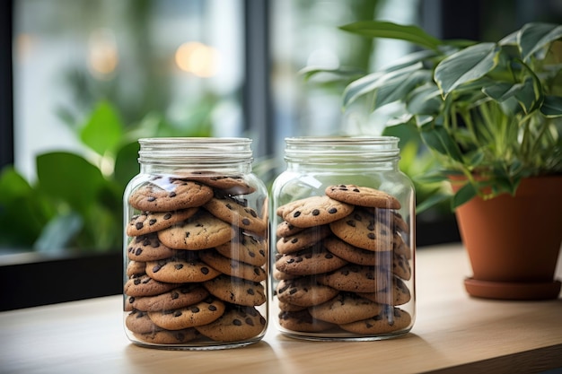 Free photo delicious cookies in jar