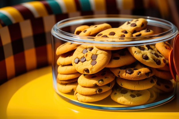 Delicious cookies in jar