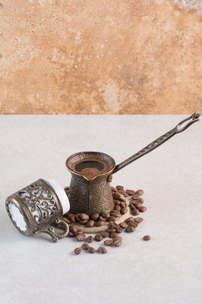 Free photo delicious cup of aroma fresh cup of coffee beans . high quality photo