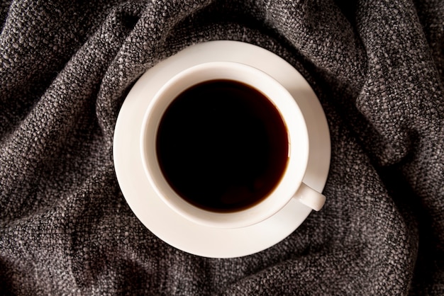 블랙 커피의 맛있는 컵
