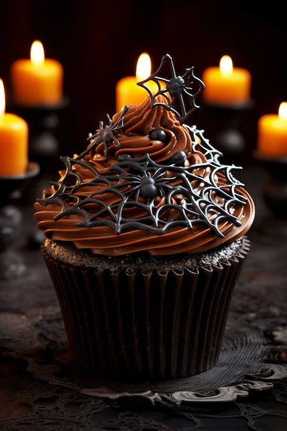 Delicious cupcake for halloween