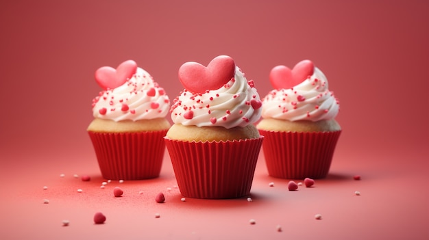 Foto gratuita disposizione deliziosa dei cupcakes