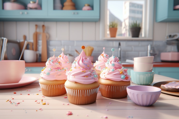 Free Photo delicious cupcakes arrangement