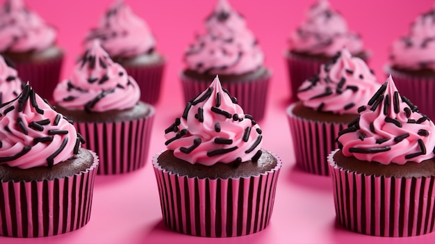 Foto gratuita disposizione deliziosa dei cupcakes