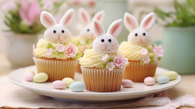ウサギのおいしいカップケーキ