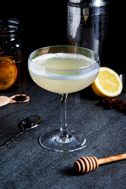 Delicious daiquiri cocktail high angle