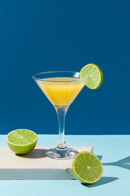Delicious daiquiri cocktail with lime