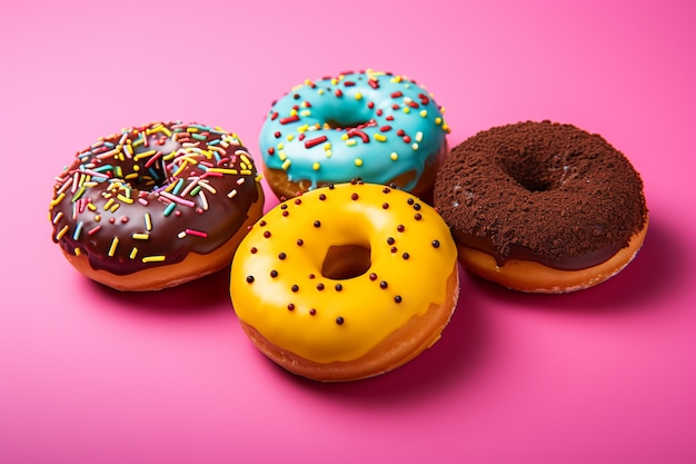 Free photo delicious donuts ai generated