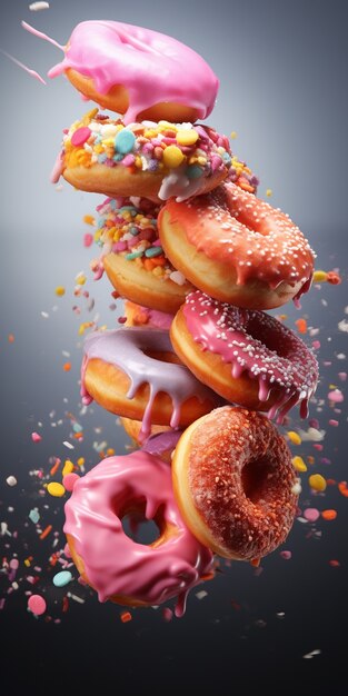 Delicious donuts ai generated