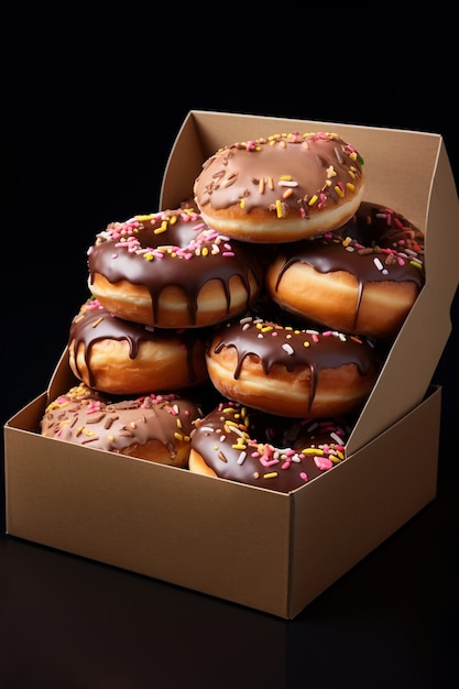 Free photo delicious donuts arrangement