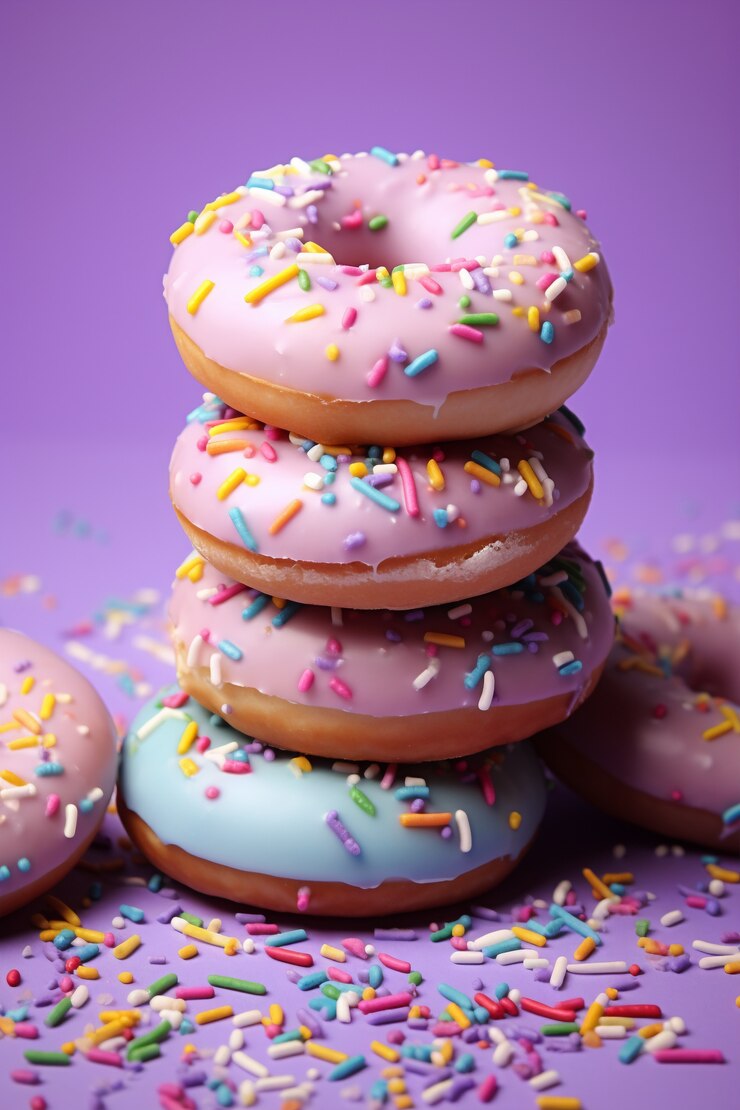 Free Photo delicious donuts arrangement