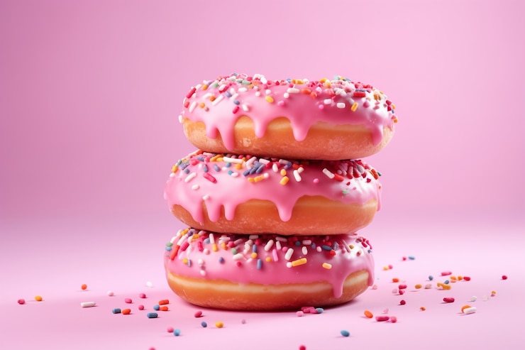 Free Photo delicious donuts arrangement